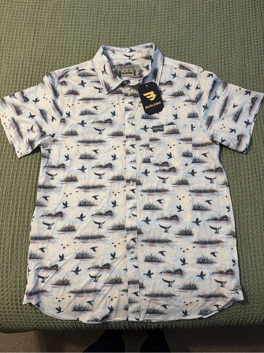 Burlebo Men’s Duck Hunt Short sleeve shirt NWT